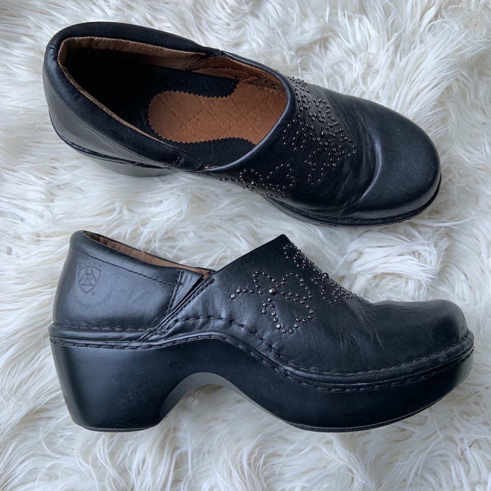 Ariat Strathmore shoes slip on clogs 7.5 blk clogs
